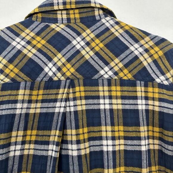 John Mark Tunic Top Womens M Plaid Button Up Long Line Lagenlook Boho Artsy - Picture 8 of 16